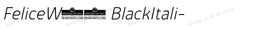FeliceW05 BlackItali字体转换